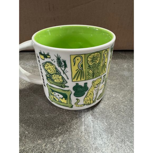 Starbucks Been There Series Mexico Coffee Mug 14oz BWB24 Green Interior 3.5"Tall - Picture 2 of 5